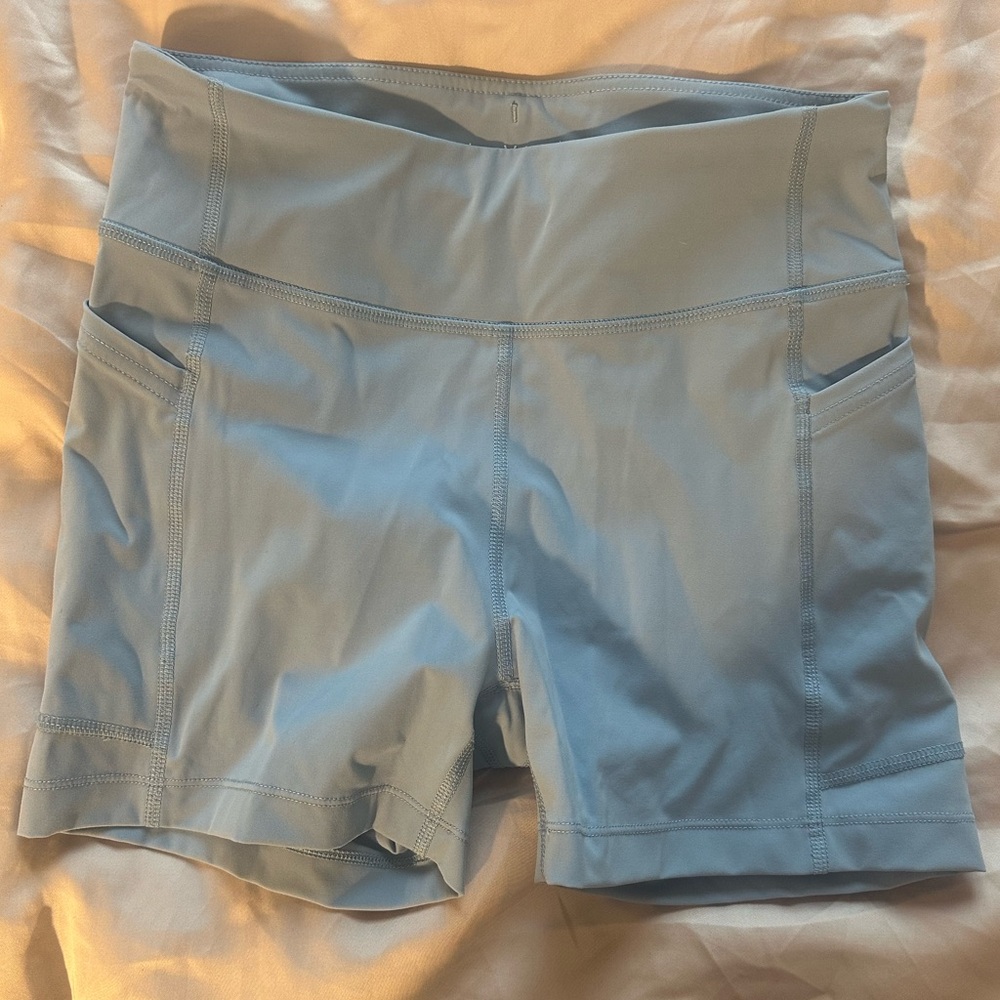 Outdoor Voices Women's Blue Biker Shorts